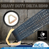 Load image into Gallery viewer, USA Heavy Duty Axle Straps w/ Delta D Rings (Blue Sleeves)
