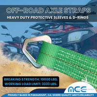 Load image into Gallery viewer, USA Heavy Duty Axle Straps w/ Delta D Rings (Blue Sleeves)
