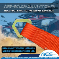 Load image into Gallery viewer, USA Heavy Duty Axle Straps w/ Delta D Rings (Blue Sleeves)
