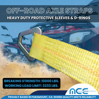 Load image into Gallery viewer, USA Heavy Duty Axle Straps w/ Delta D Rings (Blue Sleeves)
