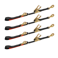 Load image into Gallery viewer, 4 Pack Combination Axle and Twist Hook Adjustable Ratchet Strap - USA
