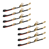 Load image into Gallery viewer, 8 Pack Combination Axle and Twist Hook Adjustable Ratchet Strap - USA
