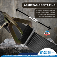 Load image into Gallery viewer, 4 Pack Combination Ratchet Axle Strap w/ Twist Hook &amp; Soft Tie Loops (Set)
