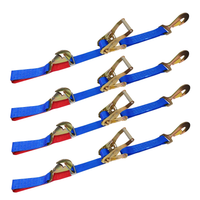 Load image into Gallery viewer, 4 Pack Combination Axle and Twist Hook Adjustable Ratchet Strap - USA
