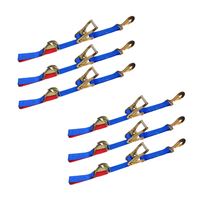 Load image into Gallery viewer, 6 Pack Combination Axle and Twist Hook Adjustable Ratchet Strap - USA
