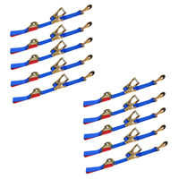 Load image into Gallery viewer, 10 Pack Combination Axle and Twist Hook Adjustable Ratchet Strap - USA
