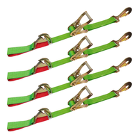 Load image into Gallery viewer, 4 Pack Combination Axle and Twist Hook Adjustable Ratchet Strap - USA
