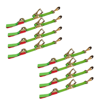 Load image into Gallery viewer, 8 Pack Combination Axle and Twist Hook Adjustable Ratchet Strap - USA

