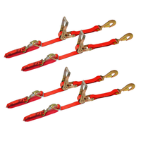 Load image into Gallery viewer, 4 Pack Combination Axle and Twist Hook Adjustable Ratchet Strap - USA
