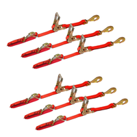 Load image into Gallery viewer, 6 Pack Combination Axle and Twist Hook Adjustable Ratchet Strap - USA

