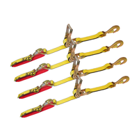 Load image into Gallery viewer, 4 Pack Combination Axle and Twist Hook Adjustable Ratchet Strap - USA
