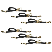 Load image into Gallery viewer, 6 Pack - USA 2" Car Tie Down Straps w/ Twist Snap Hooks
