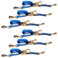 Load image into Gallery viewer, 6 Pack - USA 2" Car Tie Down Straps w/ Twist Snap Hooks
