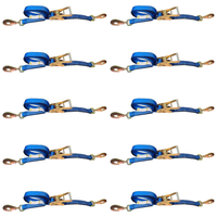Load image into Gallery viewer, 10 Pack - USA 2" Car Tie Down Straps w/ Twist Snap Hooks
