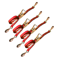 Load image into Gallery viewer, 4 Pack - USA 2" Car Tie Down Straps w/ Twist Snap Hooks
