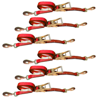 Load image into Gallery viewer, 6 Pack - USA 2" Car Tie Down Straps w/ Twist Snap Hooks
