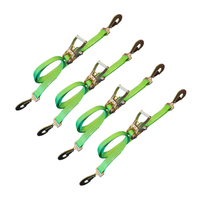 Load image into Gallery viewer, 4 Pack - USA 2" Car Tie Down Straps w/ Twist Snap Hooks
