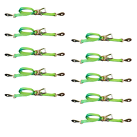 Load image into Gallery viewer, 10 Pack - USA 2" Car Tie Down Straps w/ Twist Snap Hooks
