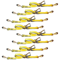 Load image into Gallery viewer, 8 Pack - USA 2" Car Tie Down Straps w/ Twist Snap Hooks
