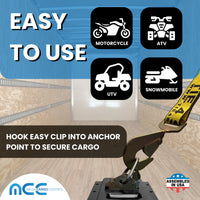 Load image into Gallery viewer, USA 2&quot; Car Tie Down Straps w/ Twist Snap Hooks
