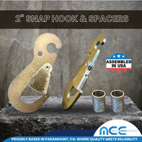 Load image into Gallery viewer, USA 2&quot; x 8&#39; Car Tie Down Strap w/ Ratchet Buckle &amp; Flat Snap Hook
