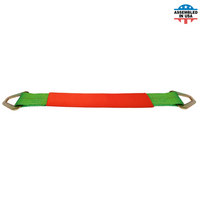 Load image into Gallery viewer, USA Heavy Duty 2&quot; Axle Straps w/ Delta D Rings (Red Sleeve)
