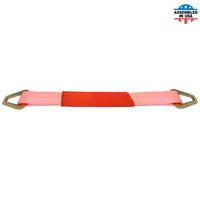 Load image into Gallery viewer, USA Heavy Duty 2&quot; Axle Straps w/ Delta D Rings (Red Sleeve)
