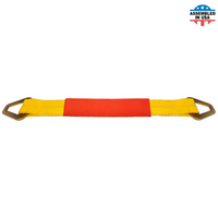 Load image into Gallery viewer, USA Heavy Duty 2&quot; Axle Straps w/ Delta D Rings (Red Sleeve)
