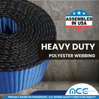 Load image into Gallery viewer, USA 2&quot; x 8&#39; Car Tie Down Assembly w/ Snap Hooks
