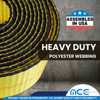 Load image into Gallery viewer, USA 2&quot; x 8&#39; Car Tie Down Assembly w/ Snap Hooks
