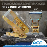 Load image into Gallery viewer, 2&quot; x 10&#39; Car Hauler Over-Tire Wheel Straps w/ Wire J Hooks - 4 Packs - Black
