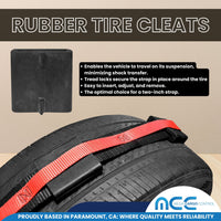 Load image into Gallery viewer, 2&quot; x 10&#39; Over-Tire Car Hauler Wheel Straps w/ Swivel J Hooks - 4 Packs - Black
