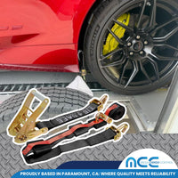 Load image into Gallery viewer, 2&quot; x 10&#39; Over-Tire Car Hauler Wheel Straps w/ Swivel J Hooks - 4 Packs - Black
