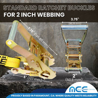 Load image into Gallery viewer, 2&quot; x 10&#39; Over-Tire Car Hauler Wheel Straps w/ Swivel J Hooks - Yellow
