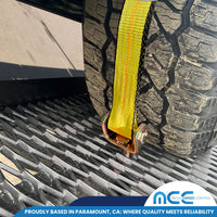 Load image into Gallery viewer, 2&quot; x 10&#39; Over-Tire Car Hauler Wheel Straps w/ Swivel J Hooks - Yellow
