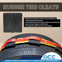 Load image into Gallery viewer, 2&quot; x 10&#39; Car Hauler Over-Tire Wheel Straps w/ Wire J Hooks - Yellow
