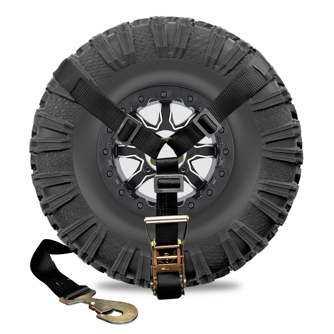 3-Point Spare Tire 2" Ratchet Y Straps