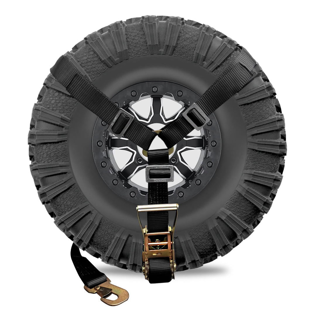3-Point Spare Tire 2" Ratchet Y Straps