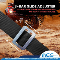 Load image into Gallery viewer, 1.5&quot; 3-Point Spare Tire Ratchet Y Straps
