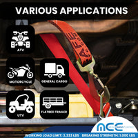 Load image into Gallery viewer, USA Combination Ratchet &amp; Axle Strap w/ Twist Hook &amp; Adjustable Axle Strap
