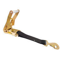 Load image into Gallery viewer, USA 2&quot; Replacement Ratchet Short Fixed End Strap w/ Heavy-Duty Snap Hooks
