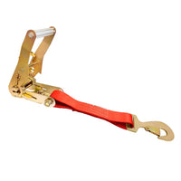 Load image into Gallery viewer, USA 2&quot; Replacement Ratchet Short Fixed End Strap w/ Heavy-Duty Snap Hooks
