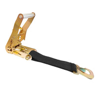 Load image into Gallery viewer, USA 2&quot; Replacement Ratchet Short Fixed End Strap w/ Flat Snap Hooks
