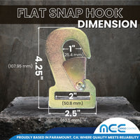 Load image into Gallery viewer, USA 2&quot; Replacement Ratchet Short Fixed End Strap w/ Flat Snap Hooks
