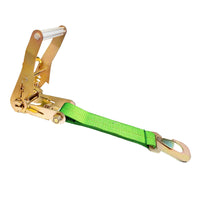Load image into Gallery viewer, USA 2&quot; Replacement Ratchet Short Fixed End Strap w/ Flat Snap Hooks
