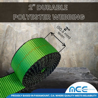 Load image into Gallery viewer, USA 2&quot; Replacement Ratchet Short Fixed End Strap w/ Flat Snap Hooks
