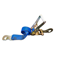 Load image into Gallery viewer, USA 2&quot; x 8&#39; Car Tie Down Strap w/ Ratchet Buckle &amp; Flat Snap Hook
