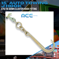 Load image into Gallery viewer, Grade 70 8&quot; &amp;  15&quot; Towing J Hook w/ TJ Hooks
