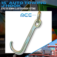 Load image into Gallery viewer, Grade 70 8&quot; &amp;  15&quot; Towing J Hook w/ TJ Hooks
