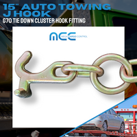 Load image into Gallery viewer, Grade 70 8&quot; &amp;  15&quot; Towing J Hook w/ TJ Hooks
